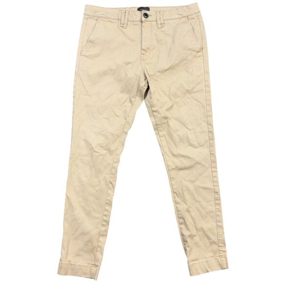 JACHS New York Chino Pants Mens 32x30 Tan Straight Leg Slim Fit Slash Pockets - Picture 1 of 7